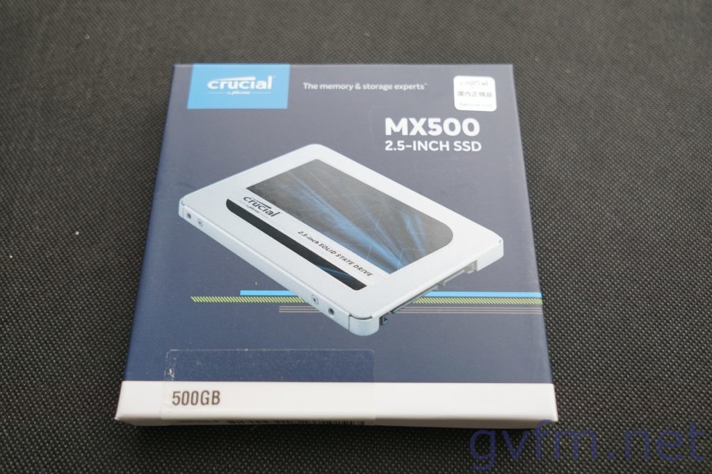 SSD-crucial-MX500 CT500MX500SSD1-パッケージ写真